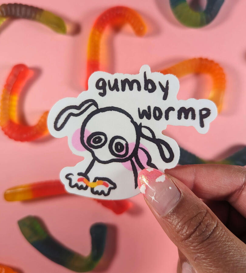 Gumby Wormp Sticker