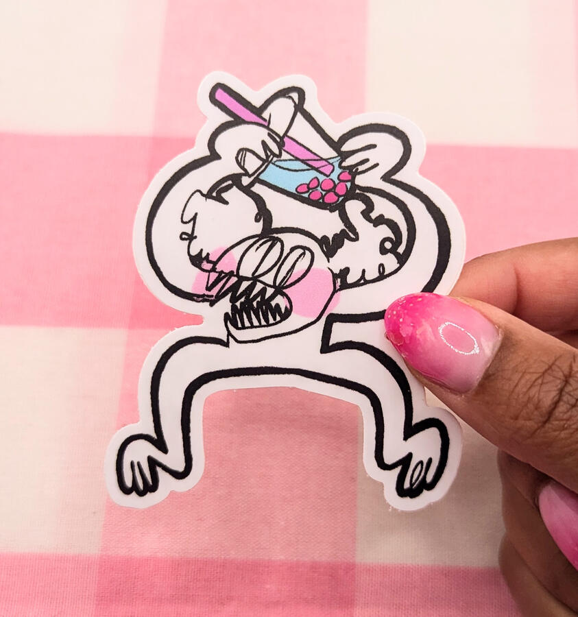 Boba Crazy Sticker