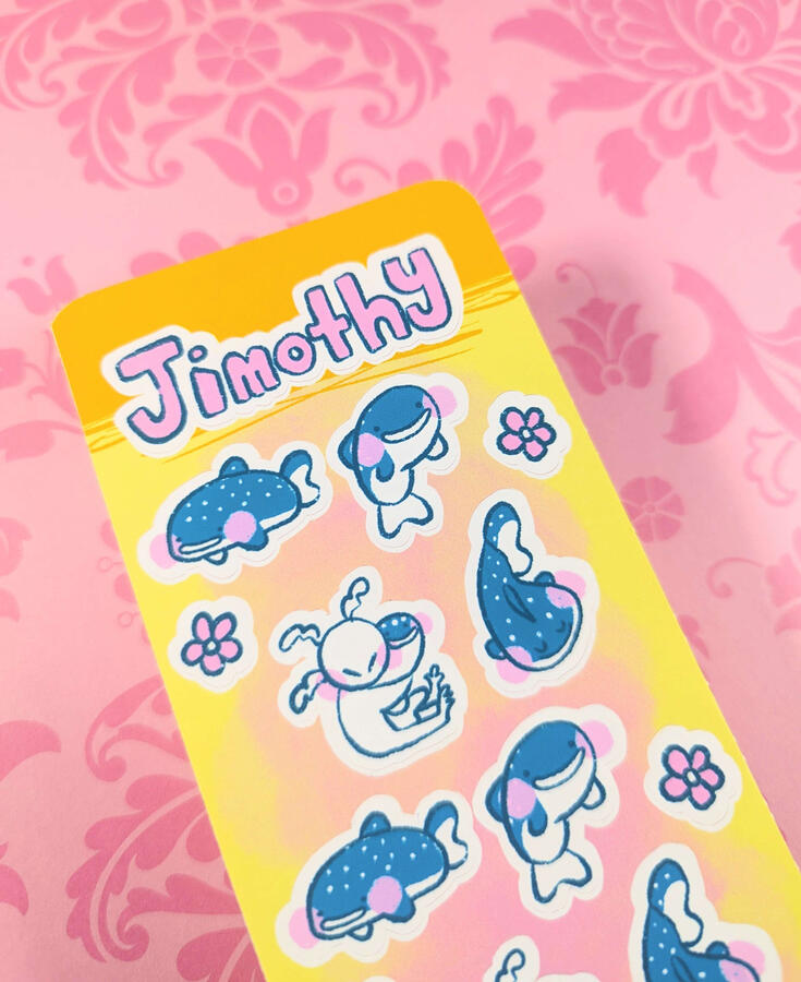 Jimothy the Whale Shark Sticker Sheet